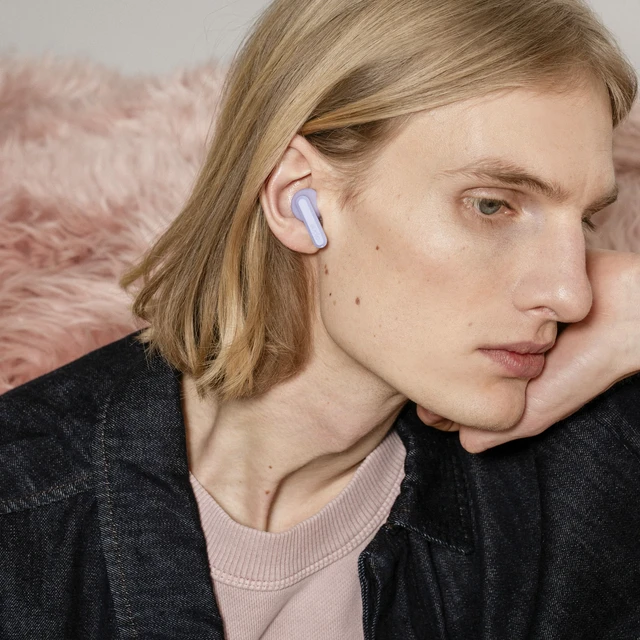 Alt view image 4 of 7 - A3 Pro Noise Cancelling Earbuds 25H Playtime, ANC, Multipoint Bluetooth 5.4, Clear Calls, IPX4 Sweat & Splash Resistant, USB-C Charging, Made from Recycled Plastics (Purple)