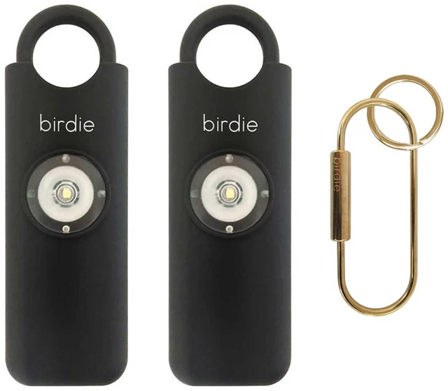 Main image of Shes BirdieThe Original Personal Safety Alarm for Women by WomenLoud Siren, Strobe Light and Key Chain in a Variety of Colors (Charcoal, 2 Pack)