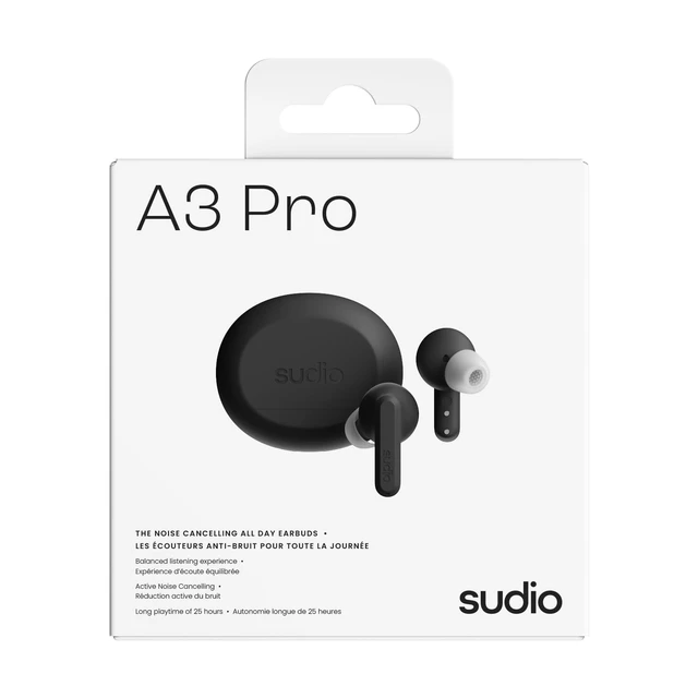 Alt view image 7 of 7 - A3 Pro Noise Cancelling Earbuds 25H Playtime, ANC, Multipoint Bluetooth Earphones 5.4, Clear Calls, IPX4 Sweat & Splash Resistant, USB-C Charging, Made from Recycled Plastics (Black)