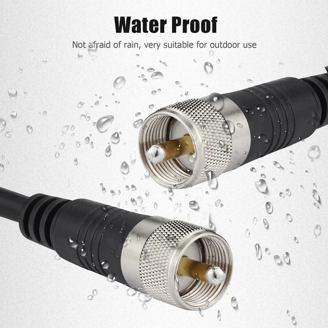 Alt view image 4 of 6 - RG8x Coaxial Cable 100 ft, CB Radio Antenna Coax Cable UHF PL259 Male to Male Low Loss CB 50 Ohm for HAM Radio, Antenna Analyzer, Dummy Load, SWR Meter