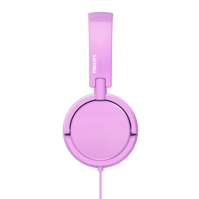 Alt view image 3 of 6 - K2019 Lightweight On-Ear Wired Kids Headphones - Built-in Mic, Safe Volume Limited, Foldable & Durable, Pink