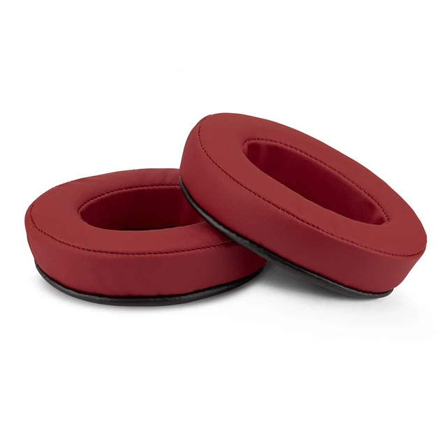 Alt view image 7 of 7 - Ear Pads for ATH M50X, M50XBT, M40X, M30X, HyperX, SHURE, Turtle Beach, AKG, ATH, Philips, JBL, Fostex Replacement Memory Foam Earpads & Fits Many Headphones (See List), Dark Red Oval
