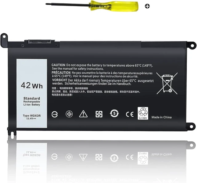 Main image of WDX0R Laptop Battery Compatible with Dell Inspiron 15 5000 5567 5570 5565 5568 5578 7000 7560 7570 7573 7569 7579 13 5368 5378 7378 17 5765 5767 5770 Series Notebook Battery 3CRH3 T2JX4