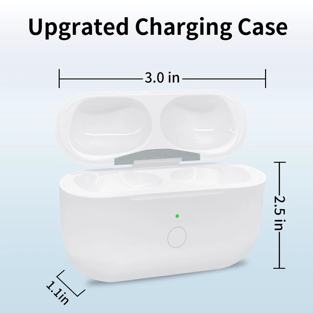 Alt view image 6 of 7 - USB-C Charging Case for AirPods Pro 1st & 2nd Gen Wireless Hallsensor auto popup connect, tricolor LED status indicator, dropproof ABS shell, dualmode wiredwireless power supply