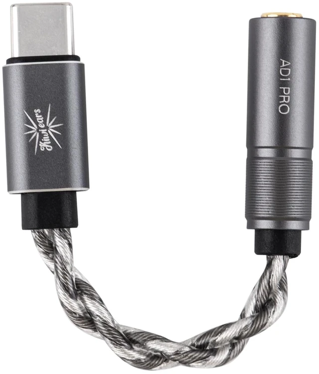 Main image of Kiwi Ears AD1 Pro USB C DAC Adapter Cable, Custom DAC Chip Official Web Customizable EQ Tuning, Ultra-Low Noise Portable IEM Amp for IEM Enthusiasts & Music Lovers, Type-C to 3.5mm