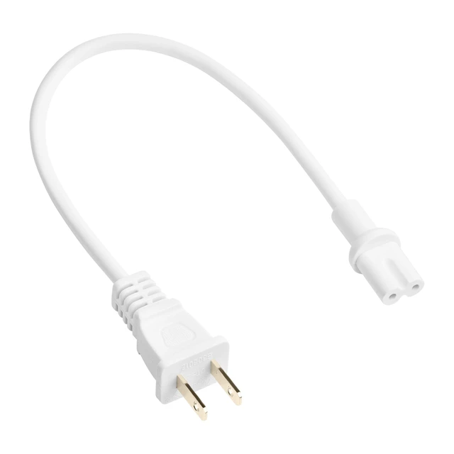 Alt view image 2 of 7 - 12-Inch Power Cord Compatible with Sonos Five, Sonos Play 5, Sonos Beam, Sonos Ray, Sonos Arc, Arc Ultra, Sonos Amp, Sonos Playbase, Sonos Sub Gen 3 and Sonos Sub Mini - White