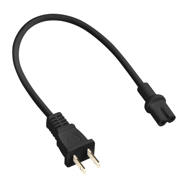 Alt view image 2 of 7 - 12-Inch Power Cord Compatible with Sonos Five, Sonos Play 5, Sonos Beam, Sonos Ray, Sonos Arc, Arc Ultra, Sonos Amp, Sonos Playbase, Sonos Sub Gen 3 and Sonos Sub Mini - Black
