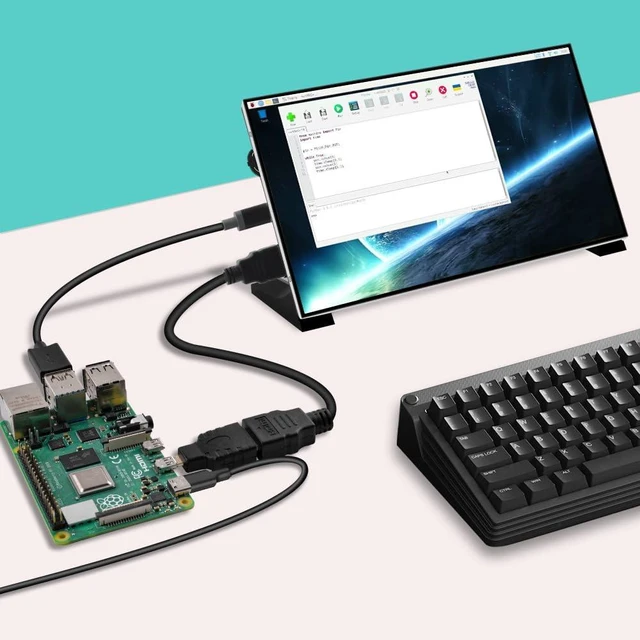 Alt view image 7 of 7 - 7-Inch Screen for Raspberry Pi, 1024x600 IPS LCD Display, HDMI Portable Monitor for Pi 5/4B/3B+/3B, Win11/10/8/7, Free-Driver