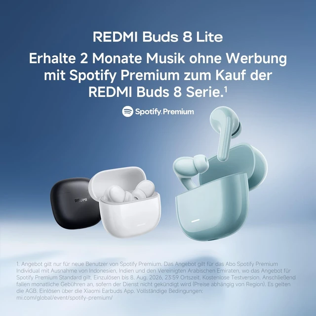 Alt view image 3 of 7 - Redmi Buds 8 Lite Wireless Earbuds, 42dB Hybrid Active Noise Cancellation, 8H/36H Battery, 12.4mm Dynamic Driver, Fast Charging, Dual-Mic Clear Calls, Google Fast Pair, Blue