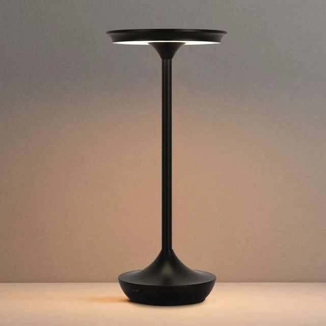 Main image of Rechargeable Cordless Table Lamp, 6000mAh Battery Operated LED Table Lights,Touch Control - 3 Color Dimmable for Bedroom, Patio, Cofee, Outdoor,Dining Home,Restaurant&Living Room-Black