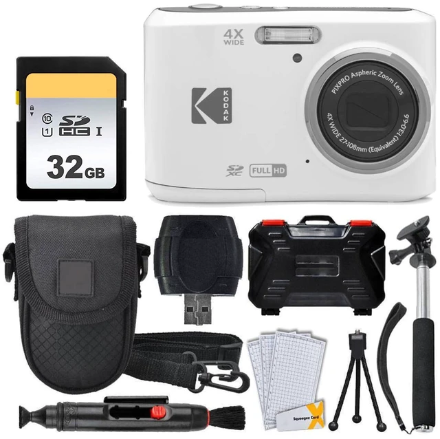 Main image of Kodak PIXPRO FZ45 Digital Camera (White) + 32GB Memory Card + Point and Shoot Camera Case + Extendable Monopod + Lens Cleaning Pen + LCD Screen Protectors + Table Top Tripod Ultimate Bundle