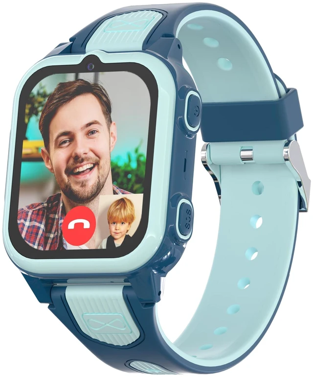Main image of 4G Kids Smart Watch Boys with GPS Tracker & Phone Call, Camera, Light Blue Kids GPS Tracker Watch with Age 5-12 with SOS Calling, HD TouchScreen Video Call, Voice Chat, Class Mode, Birthday Gifts Toy