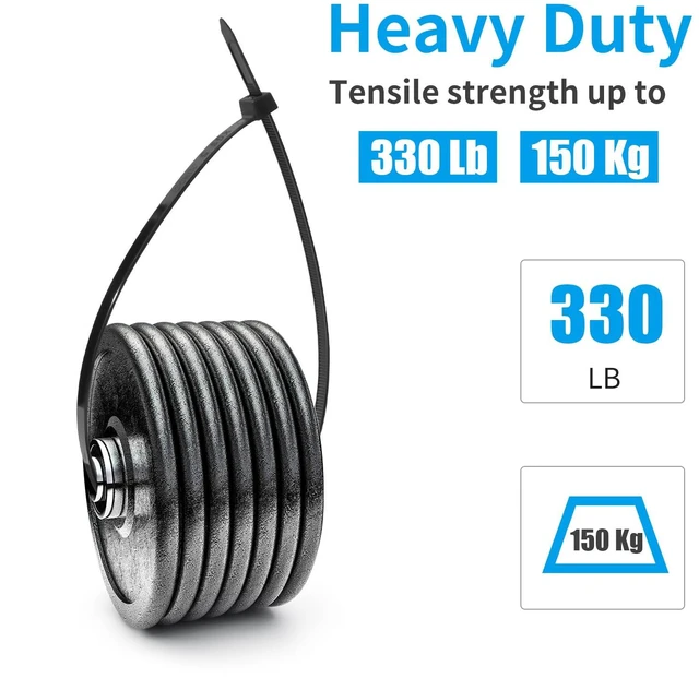 Alt view image 4 of 7 - 24 Inch White Zip Ties Heavy Duty 120 Pack, 330 LBS Ultra Exclusive Strong Plastic Wire Ties, Large Cable Ties Extra Long Tie Wraps For Indoor and Outdoor Use