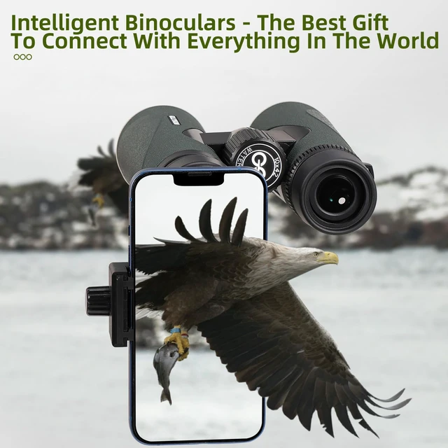 Alt view image 4 of 7 - 12X50 Professional HD Binoculars for Adults High Powered with Phone Adapter Super Bright BAK4 Optics, IPX7 Waterproof, Large View, Clear Low Light Vision, for Bird Watching Hunting Cruise Travel Sport