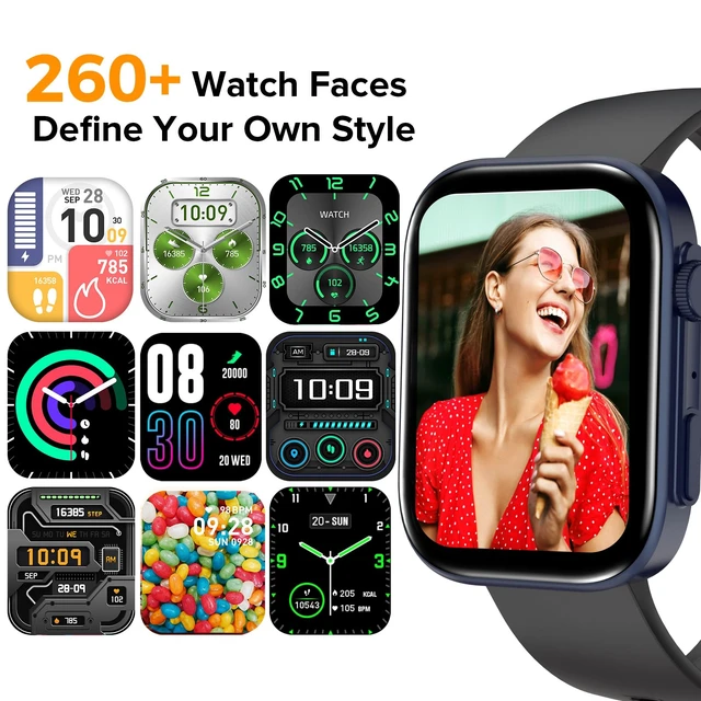 Alt view image 3 of 7 - Smart Watches for Men Women, Make/Answer Calls, 2.01" HD Screen with 260+ Watch Faces, Heart Rate/SpO2/Sleep Monitor, 123 Sports Modes, Long Battery Life Fitness Watch Compatible with iPhone Android