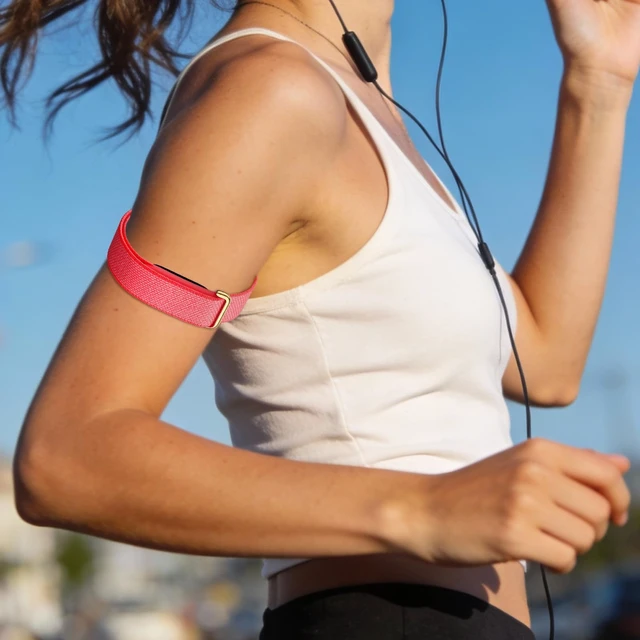 Alt view image 7 of 7 - Elastic Nylon Sport Bicep Bands Compatible with Google Fitbit Air Band Breathable Arm/Ankle/Wrist Straps for Fitbit Air Fitness Tracker, Adjustable Replacement Fitbit Air Bicep Band for Women Men