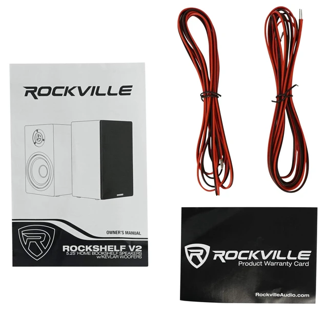Alt view image 7 of 7 - RockShelf 58W White Pair 5.25" Home Theater Bookshelf Speakers 360W Peak/90W RMS, Kevlar Woofer, 1" Silk Dome Tweeter, Wall Mount, 8 Ohm, MDF Cabinet, 5-Way Binding Posts