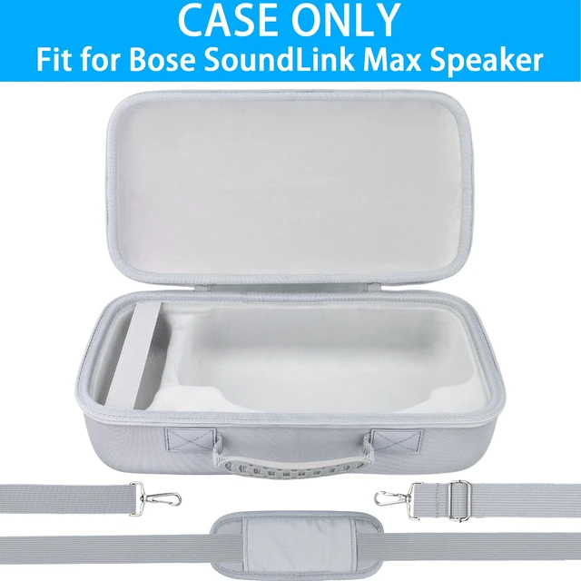 Alt view image 2 of 7 - for Bose SoundLink Max Portable Speaker Hard Travel Case, White EVA Hard Shell, Dedicated Compartment, Accessory Storage, Silicone Hand Strap, Detachable Shoulder Strap, Shock Protection