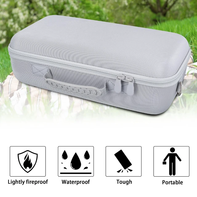 Alt view image 7 of 7 - for Bose SoundLink Max Portable Speaker Hard Travel Case, White EVA Hard Shell, Dedicated Compartment, Accessory Storage, Silicone Hand Strap, Detachable Shoulder Strap, Shock Protection