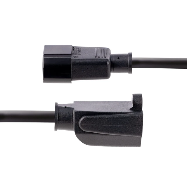 Alt view image 3 of 6 - 1ft (0.3m) Power Extension Cord, IEC C14 to NEMA 5-15R, 10A 125V, 18AWG, 10 Pack, Computer Power Extension Cord, AC Outlet Extension Cable for Network Equipment, UL Listed (PAC10010PK)