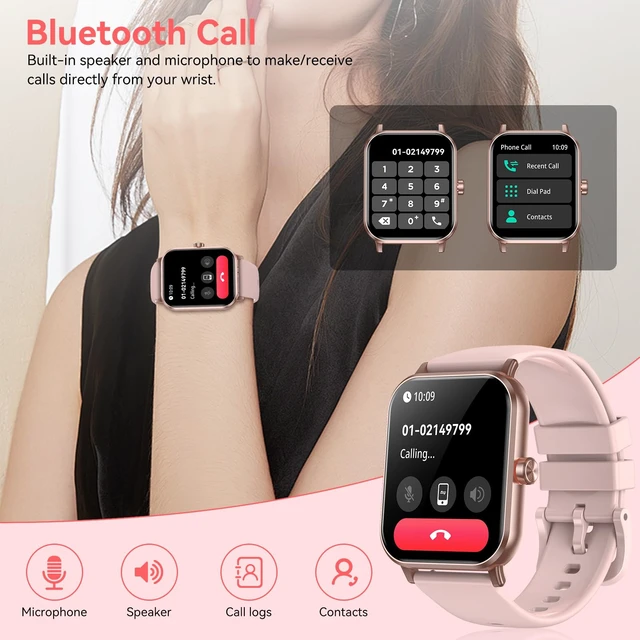 Alt view image 3 of 7 - Smart Watch for Women Men, 1.85"HD Touchscreen Fitness Tracker with Bluetooth Calling, 130+ Sport Modes, 5 ATM Waterproof Heart Rate Sleep Monitor, 7 Day Battery DIY Dial, Smartwatch for Android & iOS