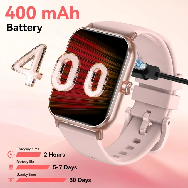 Alt view image 7 of 7 - Smart Watch for Women Men, 1.85"HD Touchscreen Fitness Tracker with Bluetooth Calling, 130+ Sport Modes, 5 ATM Waterproof Heart Rate Sleep Monitor, 7 Day Battery DIY Dial, Smartwatch for Android & iOS