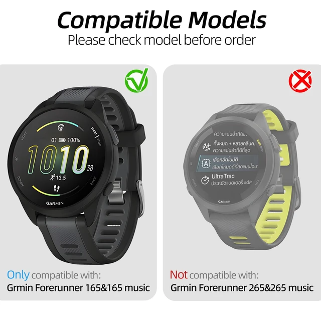 Alt view image 2 of 7 - 4 Pack for Garmin Forerunner 165 &165 Music Screen Protector Case Hard PC,Built-in Tempered Glass Film,Full Coverage,All-Around,Shockproof,Bumper,Protective Cover,Protective Accessories