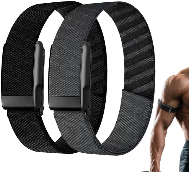 Main image of 2Packs Nylon Bicep Band Compatible with Whoop 5.0 Arm/Ankle Bands,Adjustable Elastic Replacement Sport Strap for Whoop 5.0 One/Peak/MG/Life for Men Women,Breathable,Washable,Durable