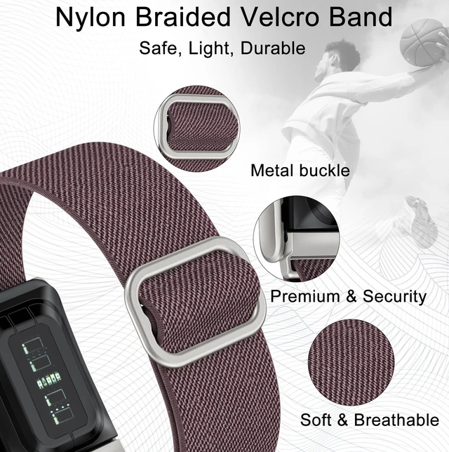 Alt view image 2 of 7 - Nylon Sport Band Compatible with Whoop 5.0 Bands One, Peak and Life/MG, Breathable Nylon Adjustable Waterproof Replacement Wristbands Straps for Whoop Band 5.0 Not Compatible with Gen 4
