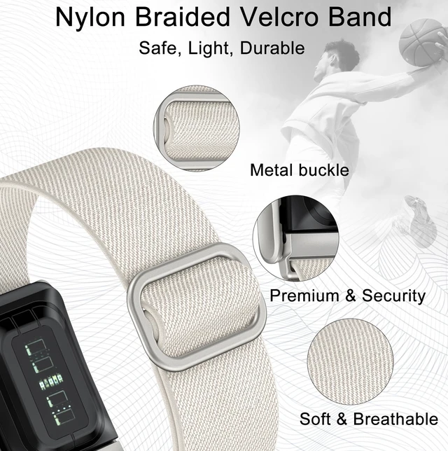 Alt view image 2 of 7 - Nylon Sport Band Compatible with Whoop 5.0 Bands One, Peak and Life/MG, Breathable Nylon Adjustable Waterproof Replacement Wristbands Straps for Whoop Band 5.0 Not Compatible with Gen 4