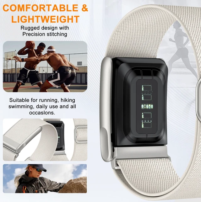 Alt view image 3 of 7 - Nylon Sport Band Compatible with Whoop 5.0 Bands One, Peak and Life/MG, Breathable Nylon Adjustable Waterproof Replacement Wristbands Straps for Whoop Band 5.0 Not Compatible with Gen 4