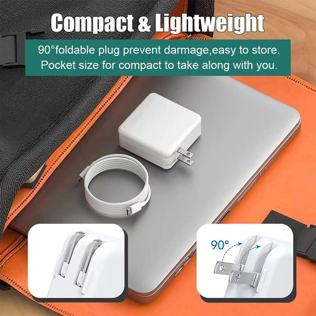 Alt view image 3 of 5 - 61W Charger for MacBook Pro&MacBook Air(After 2017),Compatible with MacBook pro/Air16 15 14 13 inch(M1-M5),C-Type Interface (6 * 6 * 3CM)