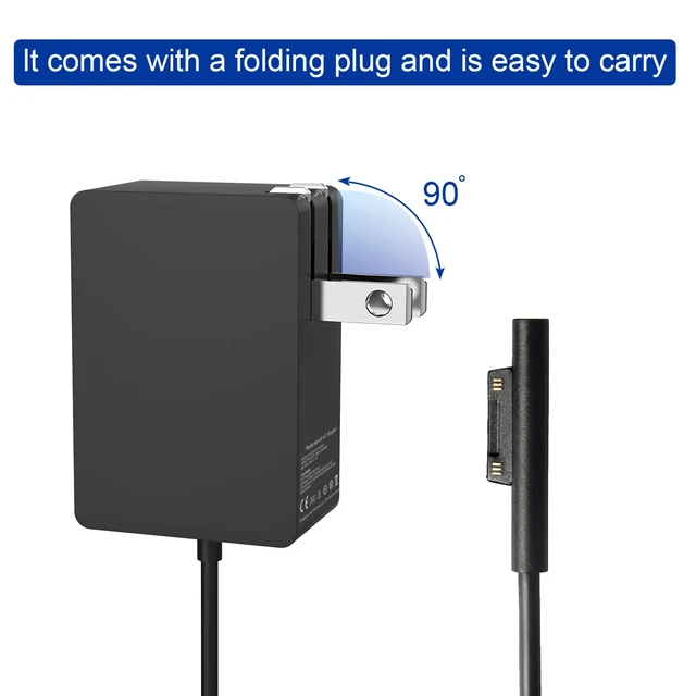 Alt view image 4 of 7 - Surface 24W 15V 1.6A Go Charger, Power Supply Adapter Compatible with Microsoft Surface Go/2/3/ Surface Pro 4 Core m3/Surface Pro 3 Core m3 AC Power Adapter