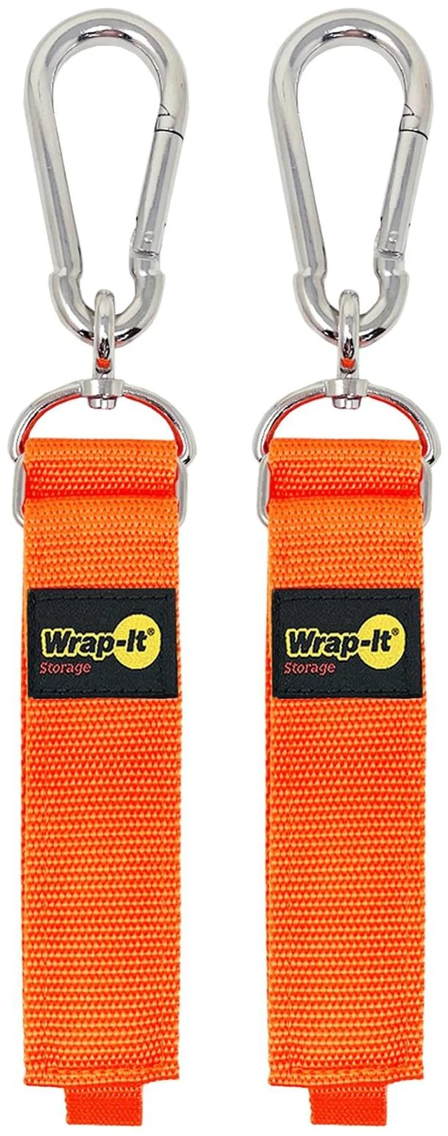 Main image of Hook 'n Hang Straps - 18" (2-Pack) Blaze Orange Hose and Extension Cord Storage Accessories for Garage Organizing
