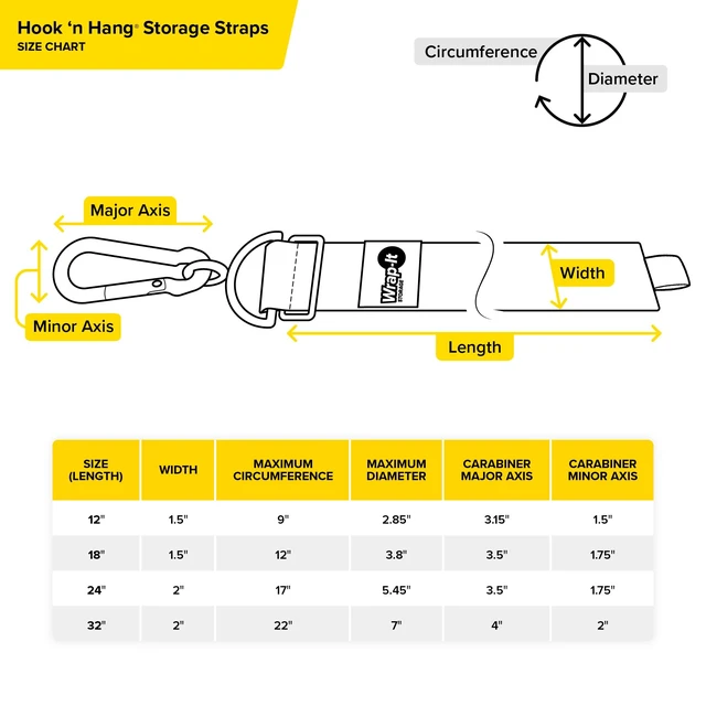 Alt view image 7 of 7 - Hook 'n Hang Straps - 18" (2-Pack) Blaze Orange Hose and Extension Cord Storage Accessories for Garage Organizing