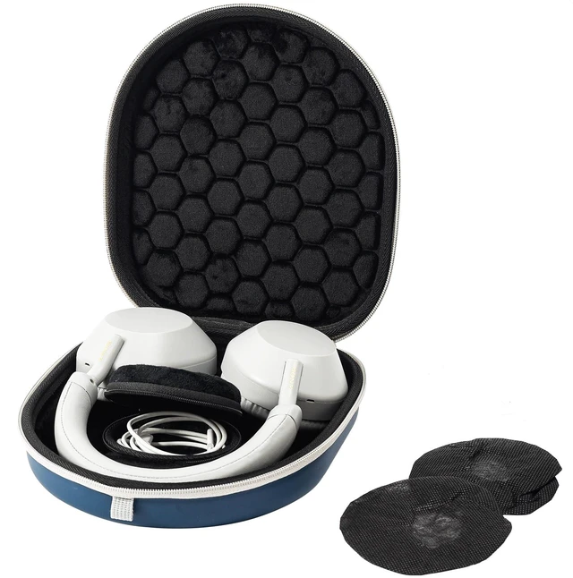 Main image of Hard Travel Case for Sony Headphones -Navy Fits WH-CH720N/WH-CH710N/WH-CH520/WH-CH510/WH-1000XM5/WH-1000XM4/WH-XB910N & Bose 700, Carrying Bag with 2 Dust Covers