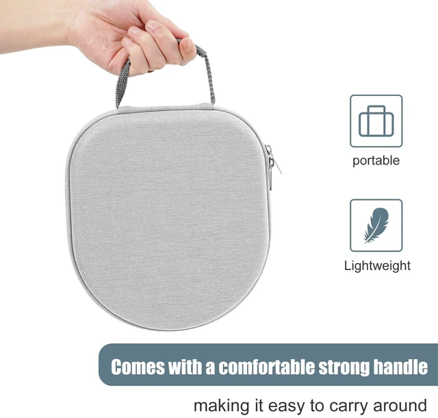 Alt view image 7 of 7 - Hard Travel Case for Sony Headphones -Grey Fits WH-CH720N/WH-CH710N/WH-CH520/WH-CH510/WH-1000XM5/WH-1000XM4/WH-XB910N & Bose 700, Carrying Bag with 2 Dust Covers