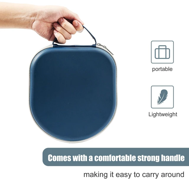 Alt view image 6 of 7 - Hard Travel Case for Sony Headphones -Navy Fits WH-CH720N/WH-CH710N/WH-CH520/WH-CH510/WH-1000XM5/WH-1000XM4/WH-XB910N & Bose 700, Carrying Bag with 2 Dust Covers