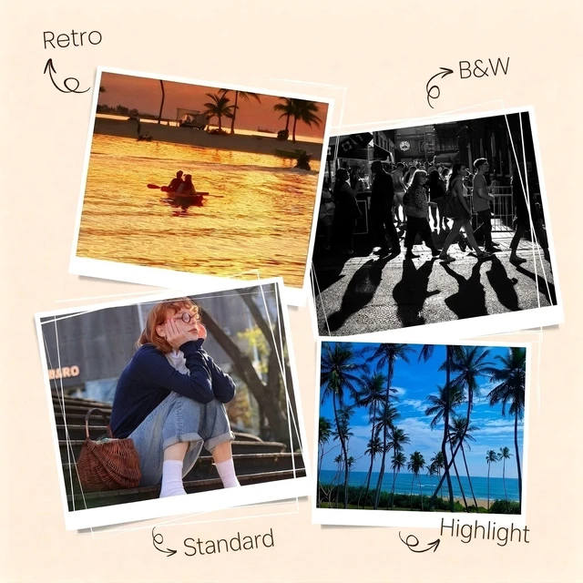 Alt view image 6 of 7 - Retro Screen Free Digital Camera, Film-Style Filters for Photography Portable 16MP Rechargeable Camera, Flash, Point & Shoot, 8GB Storage, Quick Snap for Beginners on Travel & Camp (Black)
