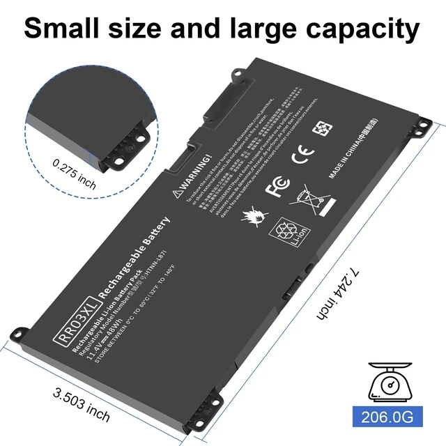 Alt view image 3 of 6 - RR03XL Battery for HP ProBook 430 G4 440 450 455 470 G4, HP ProBook 440 450 470 851477-421 851477-541 851477-831 851477-832 851610-850