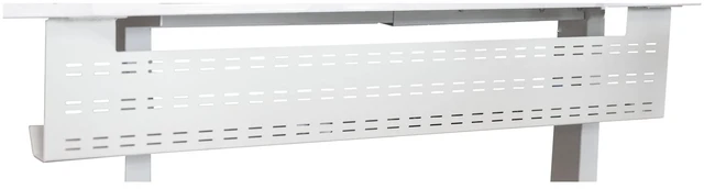 Main image of Stand Up Desk Store Under Desk Cable Management Tray Black Horizontal Computer Cord Raceway and Modesty Panel (White, 51")