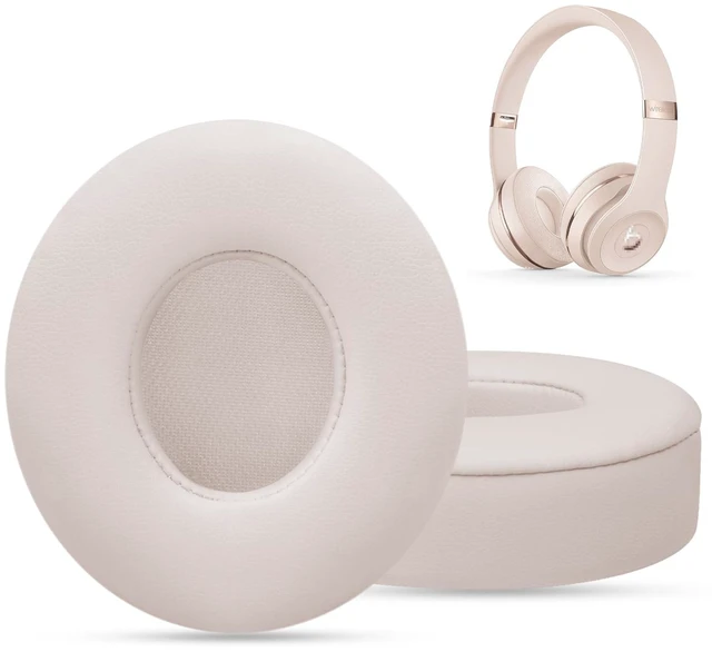 Main image of Ear Pads Replacement for Beats Solo 3 - GVOEARS Earpad Cushions Covers for Solo 2 Solo 3 Wired Wireless ON-Ear Headphones with Noise Isolation Memory Foam Protein Leather (Light Pink)