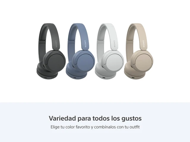 Alt view image 5 of 7 - WH-CH520 Wireless Bluetooth On-Ear Headphones with Microphone, Up to 50 Hours Battery Life with Quick Charge Function, Includes USB-C Charging Cable - White - International Version (No)