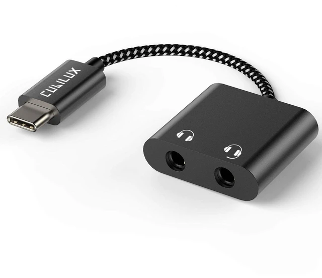 Main image of USB C Audio Splitter for 2 Headphones with 96KHz/24-bit DAC, Type C to Dual Earphones Aux Splitter for Samsung S25/S24/S23/S22/S21/S20 Ultra, Tab S11/S10/S9/S8/S7/S6, Z Fold/Flip 7/6/5/4/3/2