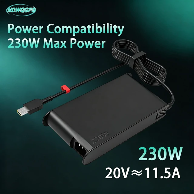 Alt view image 2 of 6 - 230W Legion Charger Replacement for Lenovo Legion 5 Charger Compatible Legion 5 7 5P Y540 Y545 Y740 Y730 Y7000 Y7000P ThinkPad P15 P16 P73 P72 P71 P53 P52 LOQ 15IRX9 Power Adapter