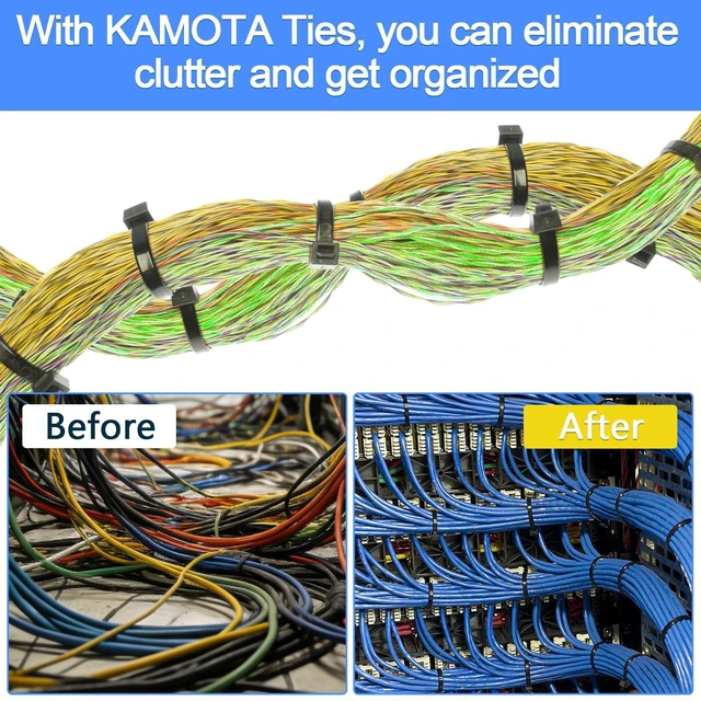 Alt view image 7 of 7 - 8 Inch Black Nylon Zip Ties, 1500 Pack Self-Locking 70lb Tensile UV Resistant Construction, HeavyDuty Performance, Suitable For Both Indoor And Outdoor Securing Applications