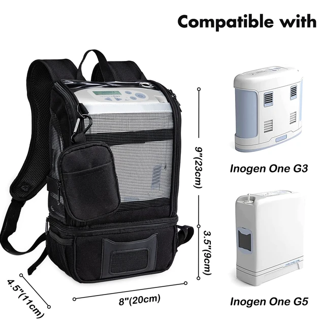 Alt view image 2 of 6 - Oxygen Concentrator Backpack for Inogen One G5, G3, Rove 6, Lightweight Machine Carrying Bag for Inogen One G5 Accessories and Battery