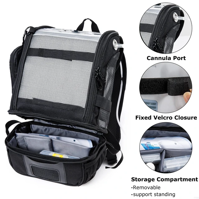 Alt view image 3 of 6 - Oxygen Concentrator Backpack for Inogen One G5, G3, Rove 6, Lightweight Machine Carrying Bag for Inogen One G5 Accessories and Battery