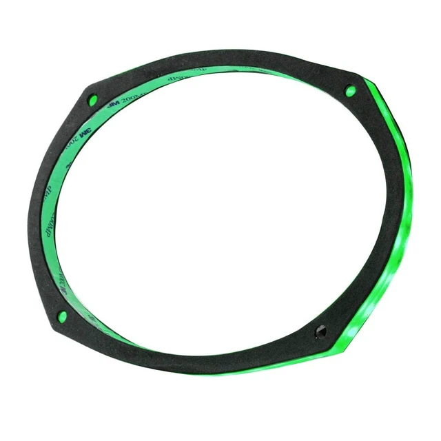 Alt view image 4 of 6 - LRING69 SPEAKER GRILL RING - Fits 6X9 Speaker, RGB LED Lighting, Acrylic Ring, Marine Watertight Seal, Compatible with RGB Remote Module - One Ring