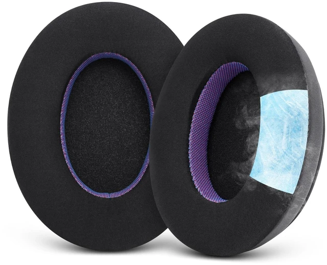 Main image of Ice Silk Fabric Earpads for HyperX Cloud/Alpha, Audio Technica M50X/M40X Replacement Cushions Also for Sony MDR 7506, Turtle Beach Stealth 400/600 - Ear Pads with Memory Foam & Added Thickness
